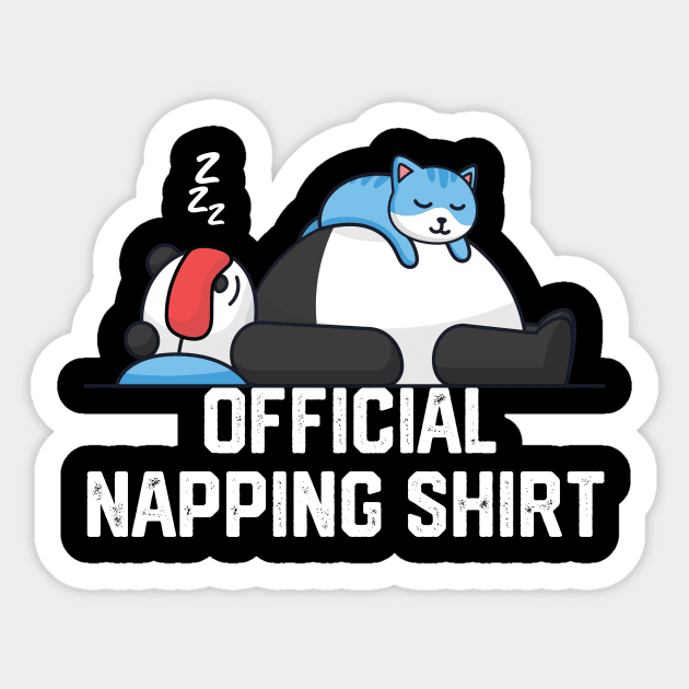 official napping shirt Sticker by spantshirt